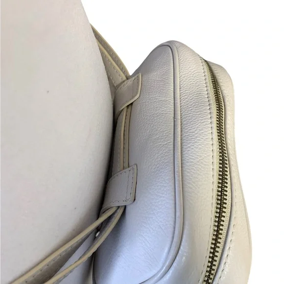 Hadaki Leather Crossbody Bag White Tassel Zip Adjustable Purse Strap Fanny Pack - Picture 13 of 15